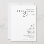 Moderne Minimalistische Probe Einladung (Vorderseite)