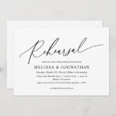 Moderne Minimalistische Probe für Hochzeiten und A Einladung (Vorne/Hinten)