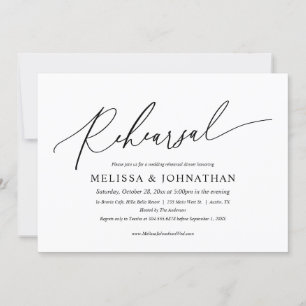 Moderne Minimalistische Probe für Hochzeiten und A Einladung