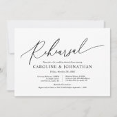 Moderne Minimalistische Probe, Hochzeit und Abende Einladung (Vorderseite)