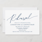 Moderne Minimalistische Probe, Hochzeit und Abende Einladung (Vorderseite)