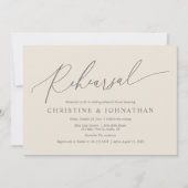 Moderne Minimalistische Probe, Hochzeit und Abende Einladung (Vorderseite)