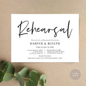 Moderne Minimalistische Probe, Hochzeit und Abende Einladung