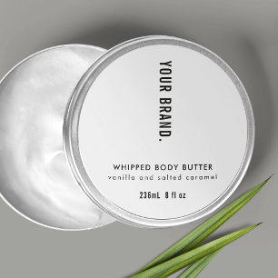 Moderne Minimalistische Produktverpackung Jar Lid Runder Aufkleber