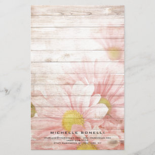 Moderne Minimalistische Professionelle Blumen Weib Briefpapier