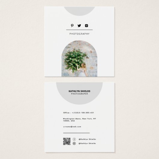 Moderne minimalistische professionelle Fotografie (Vorne & Hinten)
