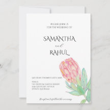 Moderne Minimalistische Protea Botanische Hochzeit