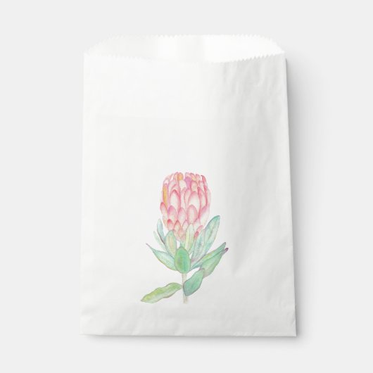Moderne Minimalistische Protea Botanische Hochzeit Geschenktütchen (Vorderseite)