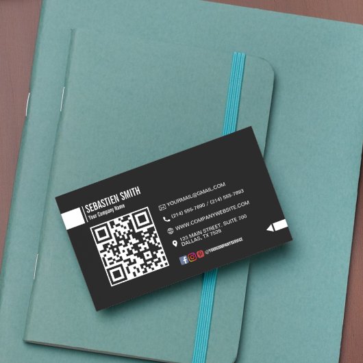 Moderne Minimalistische QR Code Business Card - Sc Visitenkarte