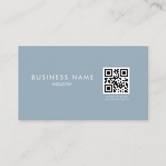 Moderne Minimalistische QR Code Business Card Visitenkarte (Vorderseite)