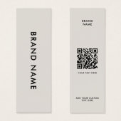Moderne Minimalistische QR Code Closing Label Hang (Vorne & Hinten)