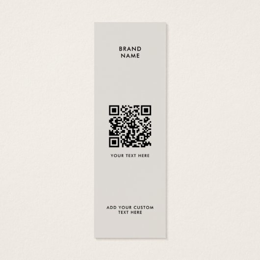 Moderne Minimalistische QR Code Closing Label Hang (Rückseite)