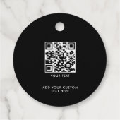 Moderne Minimalistische QR Code Closing Label Hang (Rückseite)