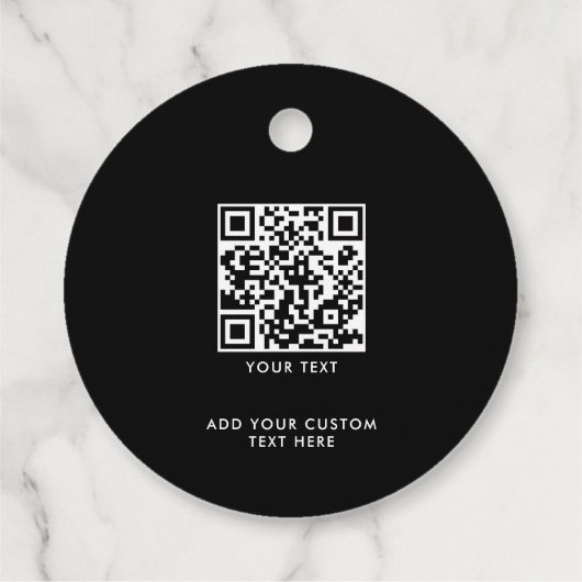 Moderne Minimalistische QR Code Closing Label Hang (Rückseite)