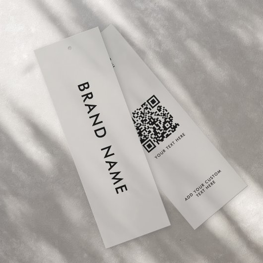 Moderne Minimalistische QR Code Closing Label Hang