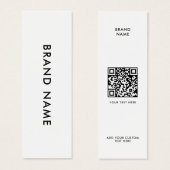 Moderne Minimalistische QR Code Closing Label Hang (Vorne & Hinten)