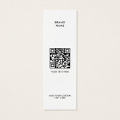 Moderne Minimalistische QR Code Closing Label Hang (Rückseite)