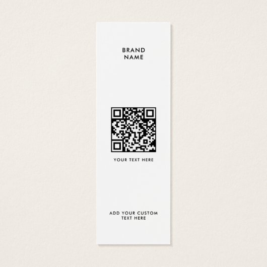Moderne Minimalistische QR Code Closing Label Hang (Rückseite)