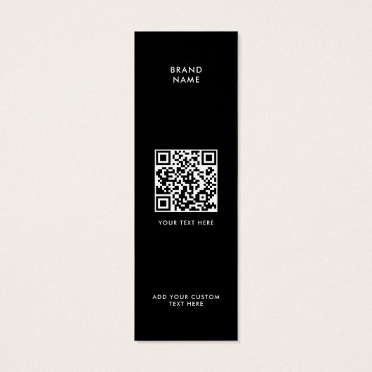 Moderne Minimalistische QR Code Closing Label Hang (Rückseite)