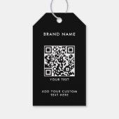 Moderne Minimalistische QR Code Closing Label Hang Geschenkanhänger (Rückseite)