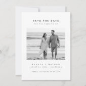 Moderne Minimalistische QR-Code-Foto-Budget-Hochze Save The Date (Vorderseite)
