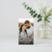 Moderne Minimalistische QR Code Foto Business Card Visitenkarte (Stehend Vorderseite)