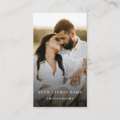 Moderne Minimalistische QR Code Foto Business Card Visitenkarte (Vorderseite)