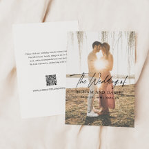 Moderne Minimalistische QR-Code-Foto-Hochzeit