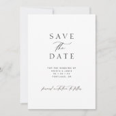 Moderne Minimalistische QR-Code-Foto-Hochzeit Save The Date (Vorderseite)