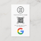 Moderne minimalistische QR-Code Google-Bewertung Visitenkarte (Vorderseite)