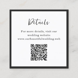 Moderne minimalistische QR-Code-Hochzeitstypografi Begleitkarte