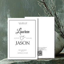 Moderne Minimalistische QR-Code-Namen Kalligrafie 