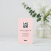 Moderne minimalistische QR-Code personalisierte ro Visitenkarte (Stehend Vorderseite)
