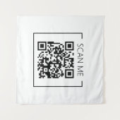 Moderne Minimalistische QR-Code-Prüfung Wandteppich (Vorderseite (Horizontal))