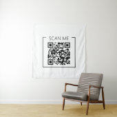Moderne Minimalistische QR-Code-Prüfung Wandteppich (Beispiel)