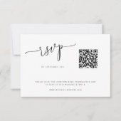 Moderne Minimalistische QR Code RSVP Card (Vorderseite)