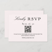 Moderne Minimalistische QR-Code-RSVP-Karte RSVP Karte (Vorne/Hinten)