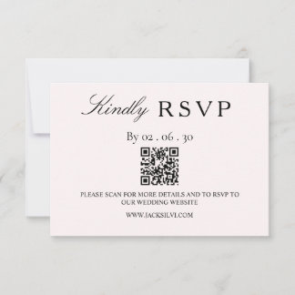 Moderne Minimalistische QR-Code-RSVP-Karte RSVP Karte
