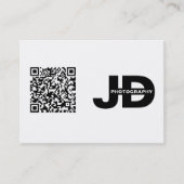 Moderne Minimalistische QR-Code saubere einfache Visitenkarte (Vorderseite)