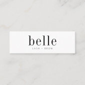 Moderne Minimalistische QR Code Scan Me Lash and B Mini Visitenkarte (Vorderseite)