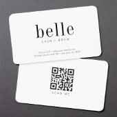 Moderne Minimalistische QR Code Scan Me Lash and B Visitenkarte