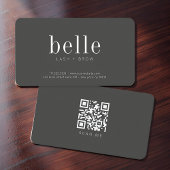 Moderne Minimalistische QR Code Scan Me Lash and B Visitenkarte
