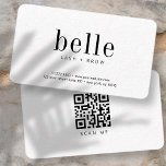 Moderne Minimalistische QR Code Scan Me Lash and B Visitenkarte<br><div class="desc">Design ist modern und einfach. Fügen Sie Ihren eigenen QR-Code,  Telefonnummer,  Website und Speicheradresse hinzu.</div>