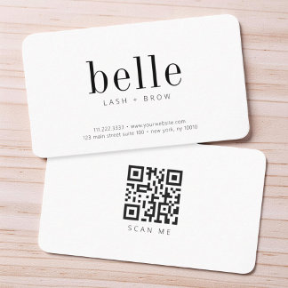 Moderne Minimalistische QR-Code-Scan Mich Wimpern Visitenkarte