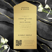 Moderne Minimalistische QR Code UAWG Wedding All In One Einladung
