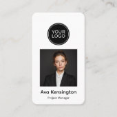 Moderne minimalistische QR-Code-Visitenkarte indiv Visitenkarte (Vorderseite)