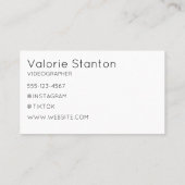 Moderne Minimalistische QR-Code-Visitenkarte Visitenkarte (Rückseite)