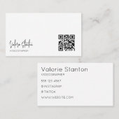 Moderne Minimalistische QR-Code-Visitenkarte Visitenkarte (Vorne/Hinten)