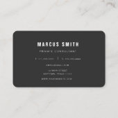 Moderne Minimalistische QR-Code-Visitenkarte Visitenkarte (Rückseite)