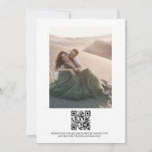 Moderne Minimalistische QR-Einladung Einladung (Rückseite)